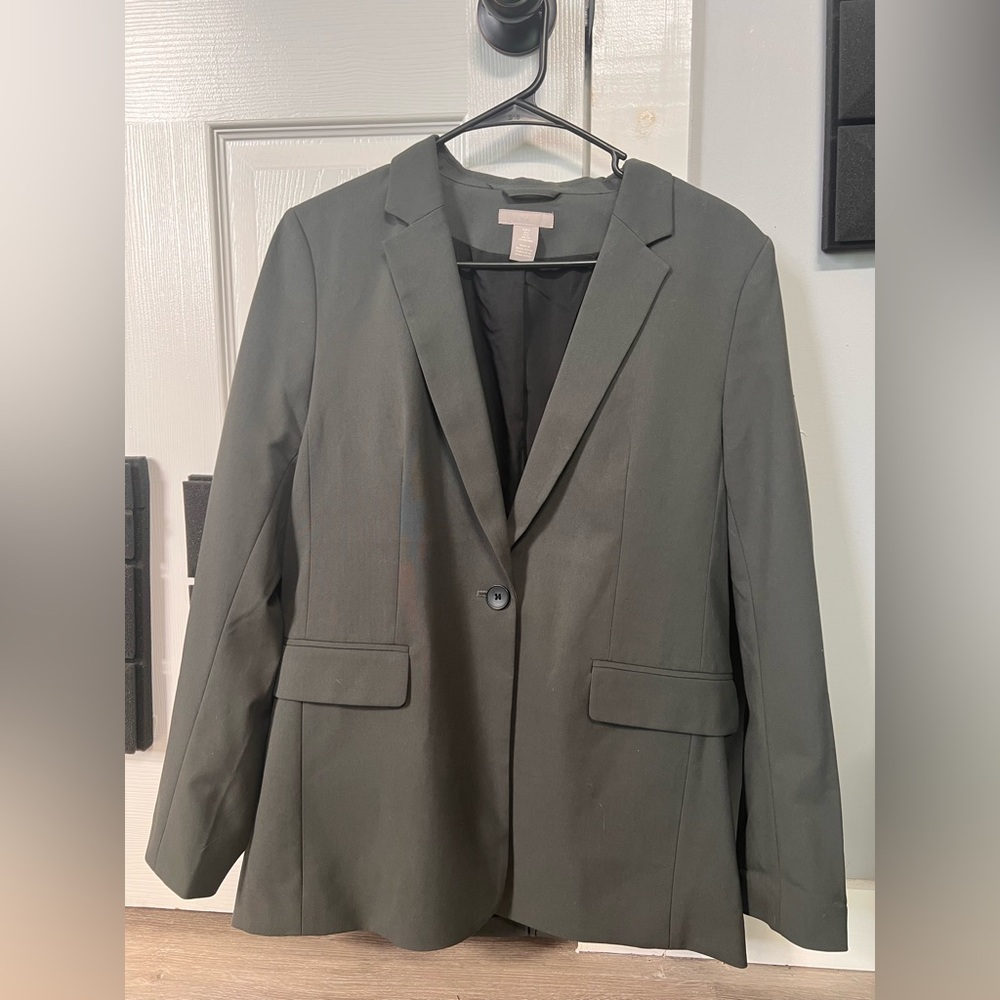 H&M Women's Classic Blazer - Dusty Green